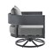 Armen Living Argiope Outdoor Patio Swivel Rocking Chair in Gray Aluminum with Cushions 840254332515 - alternate 4